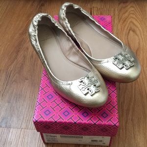 Tory Burch platinum Melinda Ballet Flat